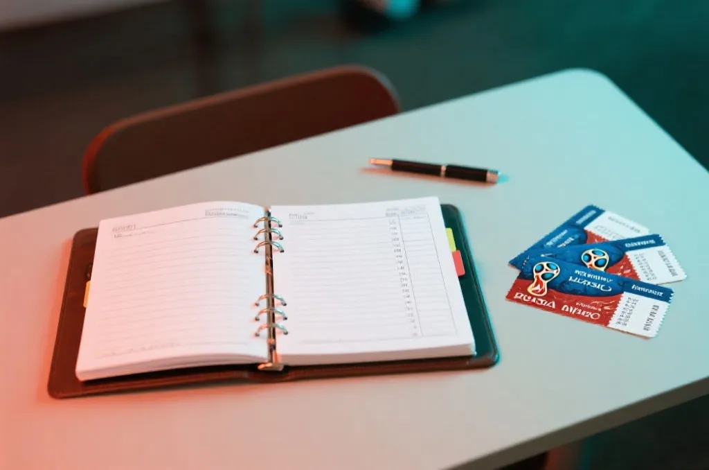 记账本与比赛票证,理性理财与赛事结合象征